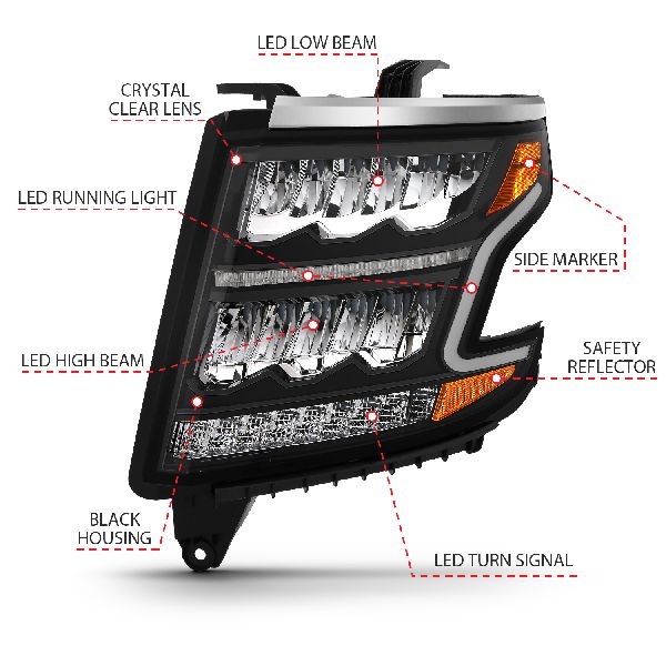 Headlight Assembly (ANZO 111478)