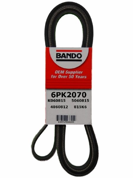 Accessory Drive Belt - Air Conditioning, Alternator and Power Steering for 2000-2005 Cadillac DeVille (Bando 6PK2070)