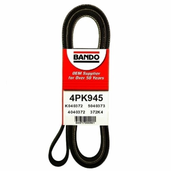 Accessory Drive Belt - Air Conditioning, Water Pump and Alternator for 1992-1996 Eagle Summit (Bando 4PK945)