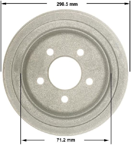 Brake Drum - Rear for 1991-2009 Ford Ranger (Bendix PDR0810)