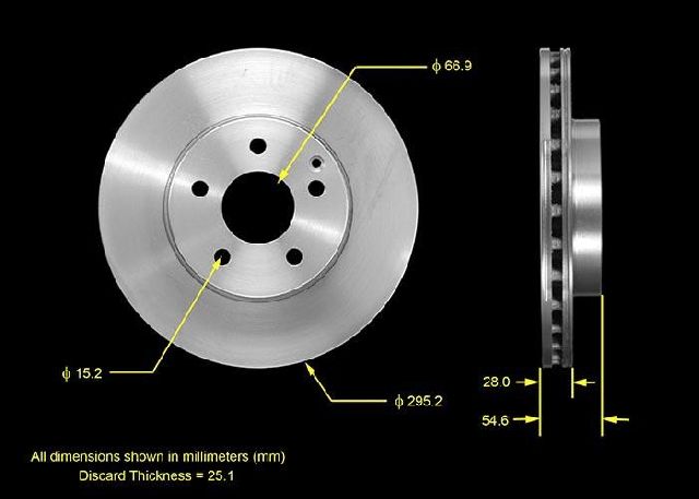 Bendix Disc Brake Rotor  Front 