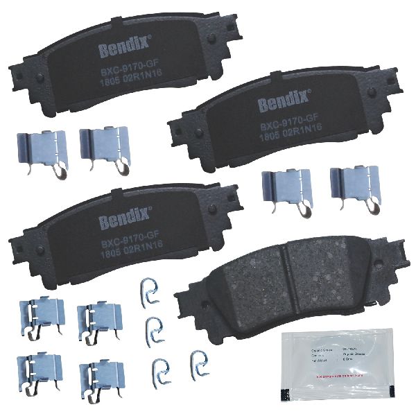Disc Brake Pad Set - Rear for 2016-2022 Lexus RX450h (Bendix CFC1805)