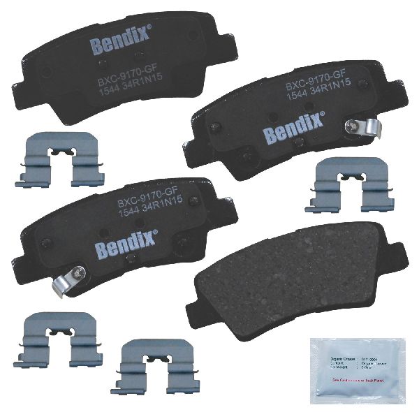 Disc Brake Pad Set - Rear for 2013-2017 Kia Rio (Bendix CFC1544)