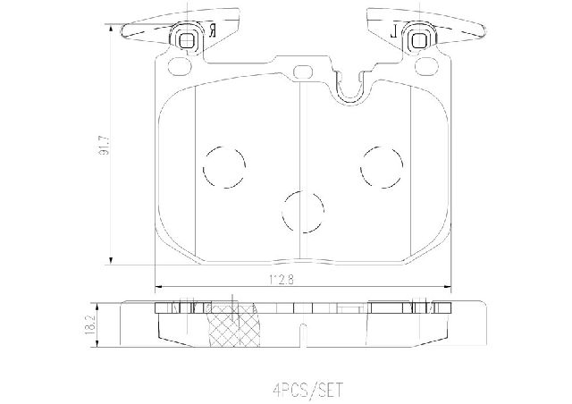 Disc Brake Pad Set - Front for 2016-2018 BMW 320i (Brembo P06088N)