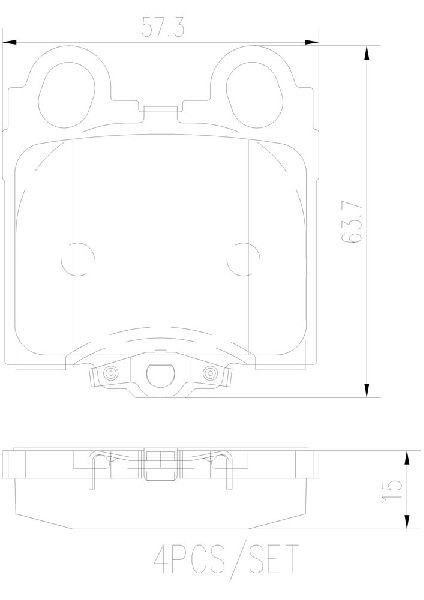 Disc Brake Pad Set - Rear for 2002-2010 Lexus SC430 (Brembo P83045N)