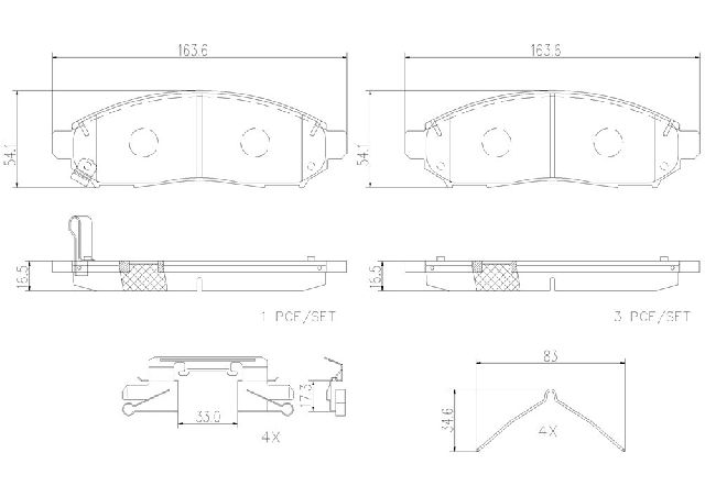 Disc Brake Pad Set - Front for 2009-2012 Suzuki Equator (Brembo P56059N)