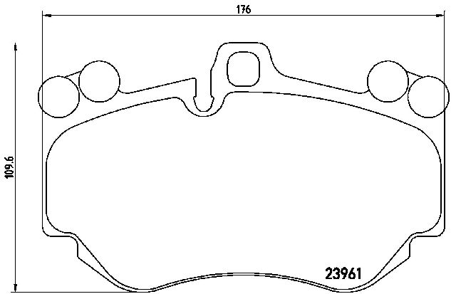 Disc Brake Pad Set - Front for 2013-2015 Audi RS5 (Brembo P65016)