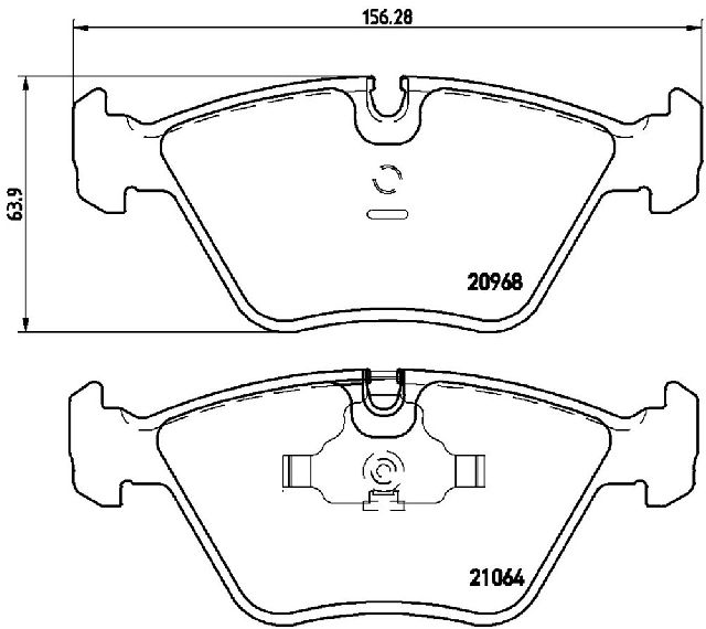 Disc Brake Pad Set - Front for 1994-1995 BMW 530i (Brembo P06012)