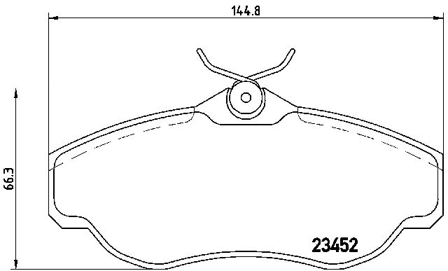 Disc Brake Pad Set - Front for 1996-2001 Land Rover Range Rover (Brembo P44008)