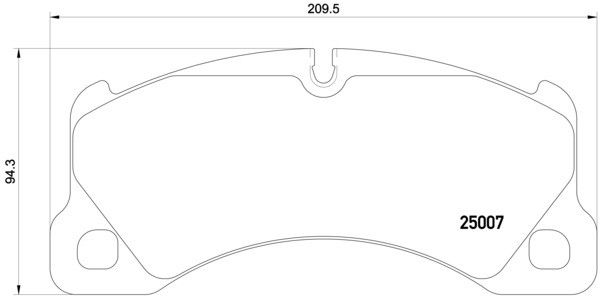 Disc Brake Pad Set - Front for 2011-2018 Porsche Cayenne (Brembo P65021)
