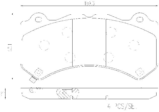 Disc Brake Pad Set - Front for 2015-2019 Chevrolet Corvette (Brembo P37018N)