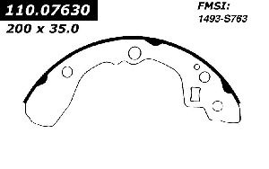 Centric Parts Drum Brake Shoe P/N:111.06700