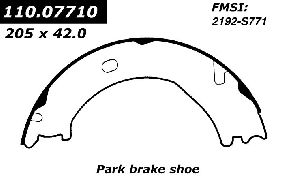 Parking Brake Shoe-Premium Brake Shoes-Preferred Rear Centric 111.07010 