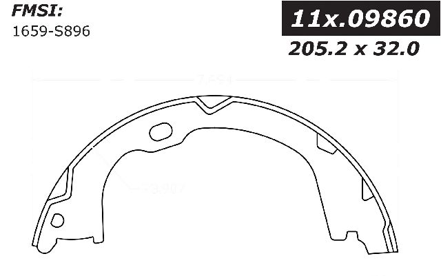 Parking Brake Shoe - Rear for 2011-2023 Dodge Durango (Centric 111.09860)