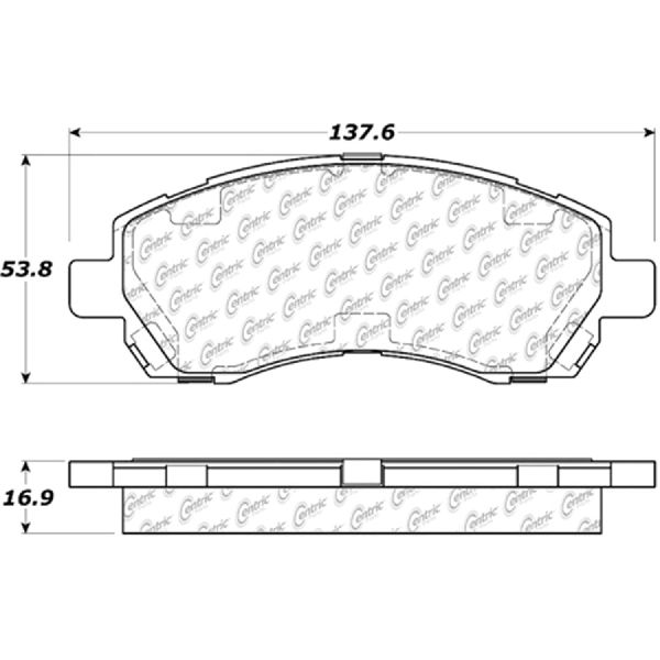 Disc Brake Pad Set - Front for 1997-2001 Subaru Impreza (Centric 301.07220)