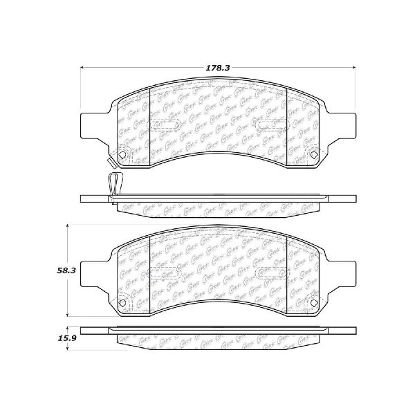 Disc Brake Pad Set - Front for 2007-2010 Saturn Outlook (Centric 105.11691)