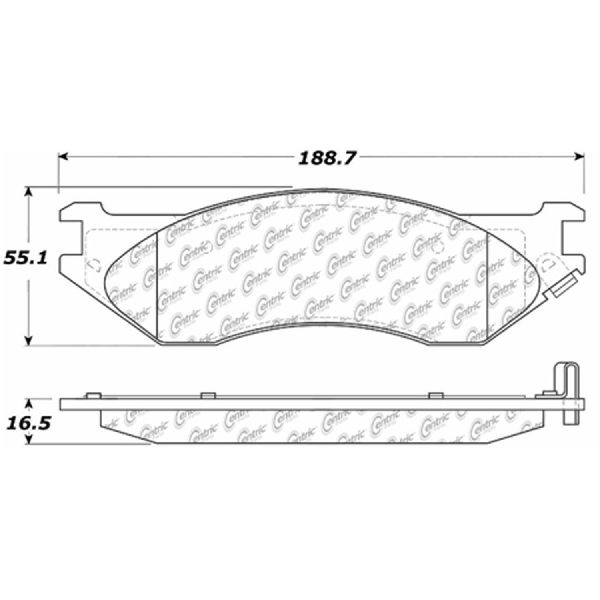 Disc Brake Pad Set - Front for 1999-2002 Dodge Ram 1500 Van (Centric 300.07020)