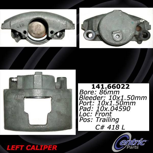 Disc Brake Caliper - Front Left for 1998-1999 Dodge Ram 4000 (Centric 142.66022)
