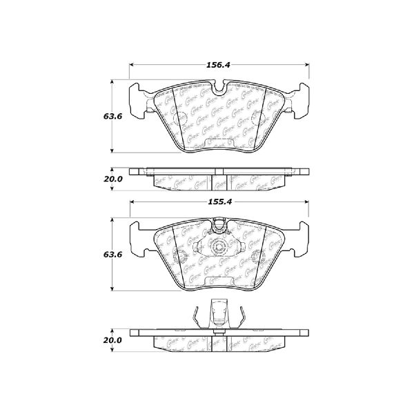 Disc Brake Pad Set - Front for 2001-2006 BMW 330Ci (Centric 301.09460)
