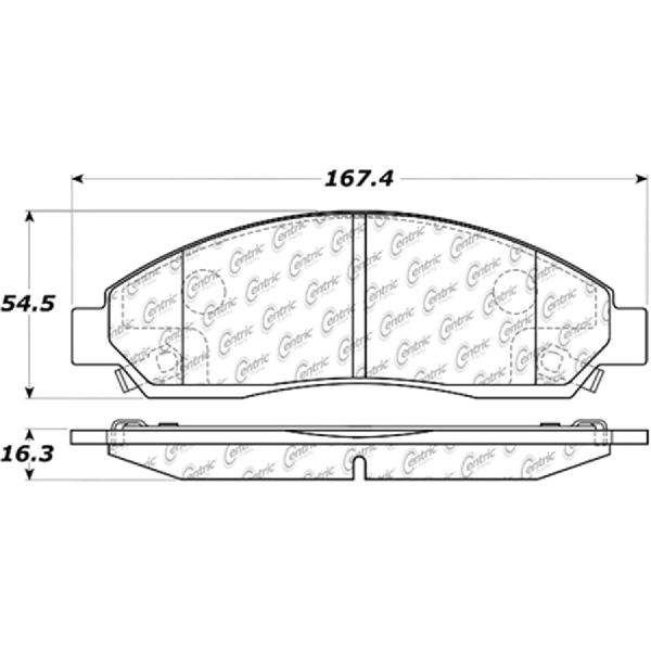 Disc Brake Pad Set - Front for 2004-2008 GMC Canyon (Centric 105.10390)