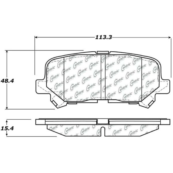 Disc Brake Pad Set - Rear for 2009-2011 Honda Pilot (Centric 105.12810)