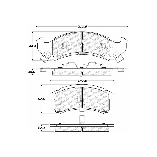 Disc Brake Pad Set - Front for 1994-1997 Pontiac Firebird (Centric 301.06230)