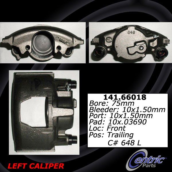 Disc Brake Caliper - Front Left for 1992-2000 GMC Yukon (Centric 141.66018)