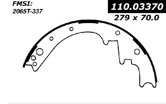 Drum Brake Shoe - Front for 1964-1970 Dodge A100 (Centric 111.03370)
