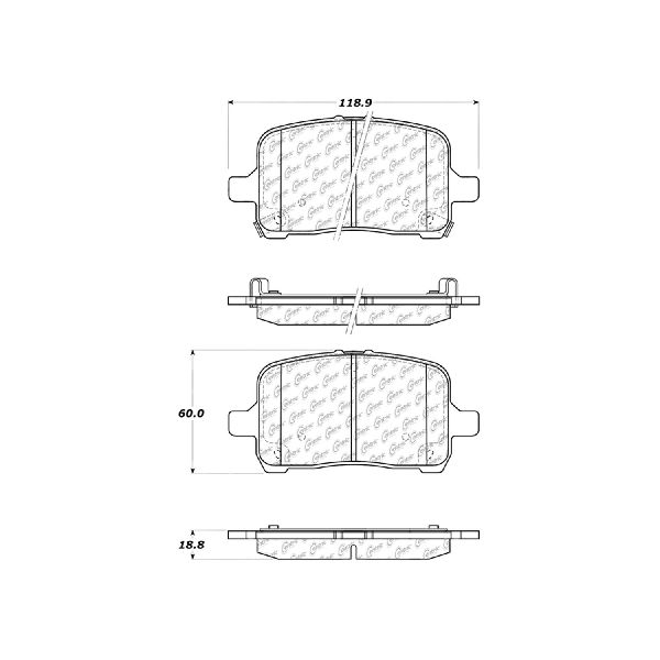 Disc Brake Pad Set - Front for 2007-2010 Saturn Sky (Centric 105.10280)
