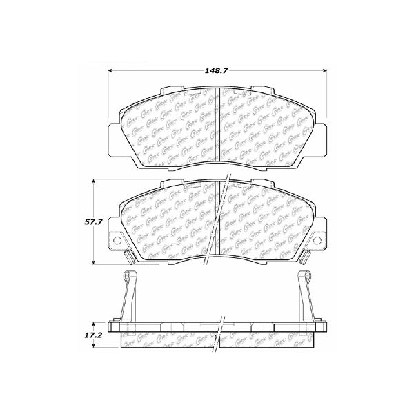 Disc Brake Pad Set - Front for 1997-2001 Honda CR-V (Centric 301.05030)