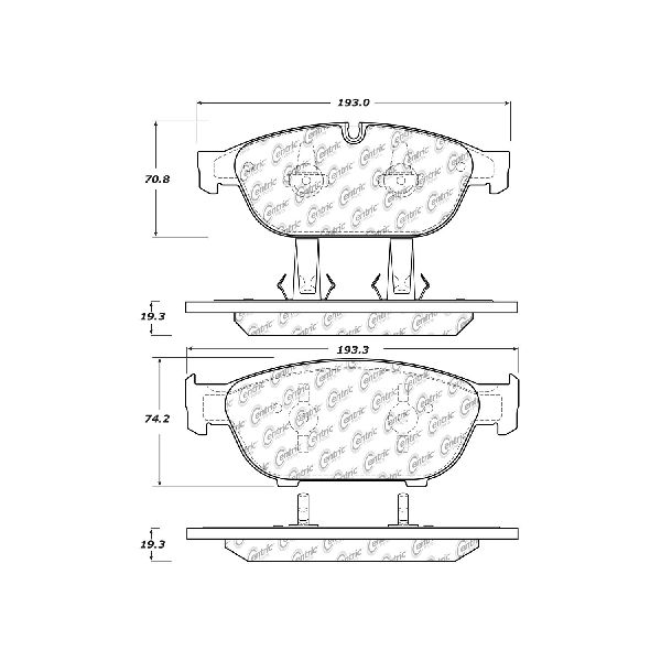 Disc Brake Pad Set - Front for 2016-2017 Audi A7 (Centric 104.15490)