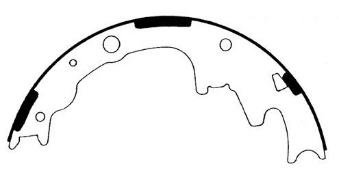 Drum Brake Shoe - Rear for 1995-2010 Mazda B2300 (Centric 111.07040)