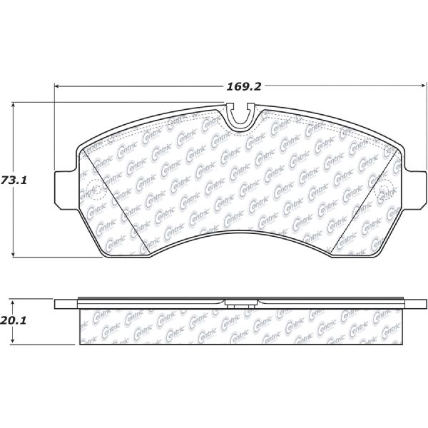 Disc Brake Pad Set - Front for 2008-2017 Volkswagen Crafter Van (Centric 300.12680)