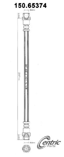 Brake Hydraulic Hose - Rear Right for 2001-2006 Mazda Tribute (Centric 150.65374)