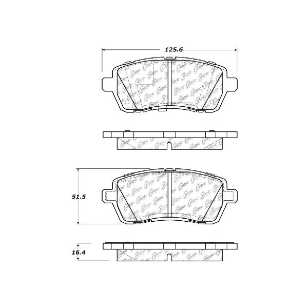 Disc Brake Pad Set - Front for 2011-2019 Ford Fiesta (Centric 105.14540)