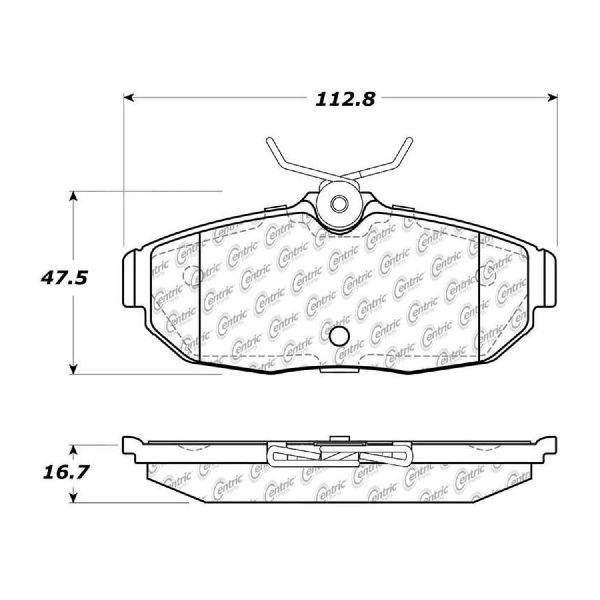Disc Brake Pad Set - Rear for 2005-2011 Ford Mustang (Centric 105.10820)