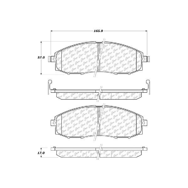Disc Brake Pad Set - Front for 2003-2004 Nissan Frontier (Centric 300.08300)