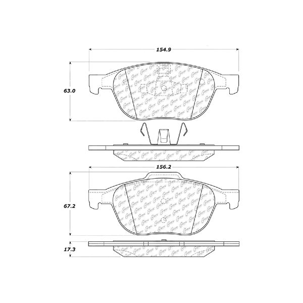 Disc Brake Pad Set - Front for 2006-2017 Mazda 5 (Centric 105.10440)