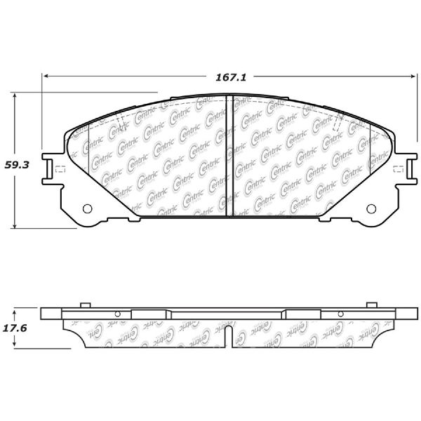 Disc Brake Pad Set - Front for 2010-2022 Lexus RX450h (Centric 301.13240)