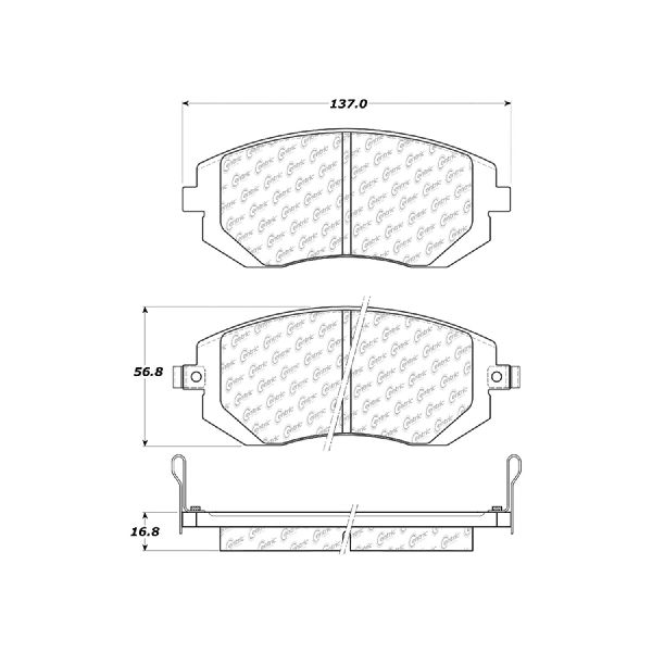 Disc Brake Pad Set - Front for 2013-2015 Subaru XV (Centric 301.09290)