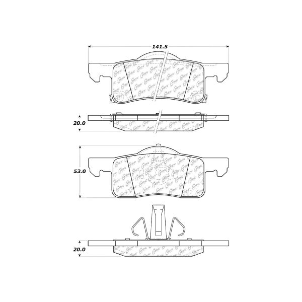 Disc Brake Pad Set - Rear for 2002-2006 Lincoln Navigator (Centric 301.09350)