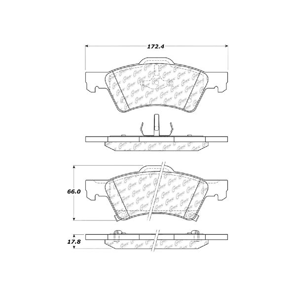 Disc Brake Pad Set - Front for 2003-2006 Chrysler Voyager (Centric 103.08570)