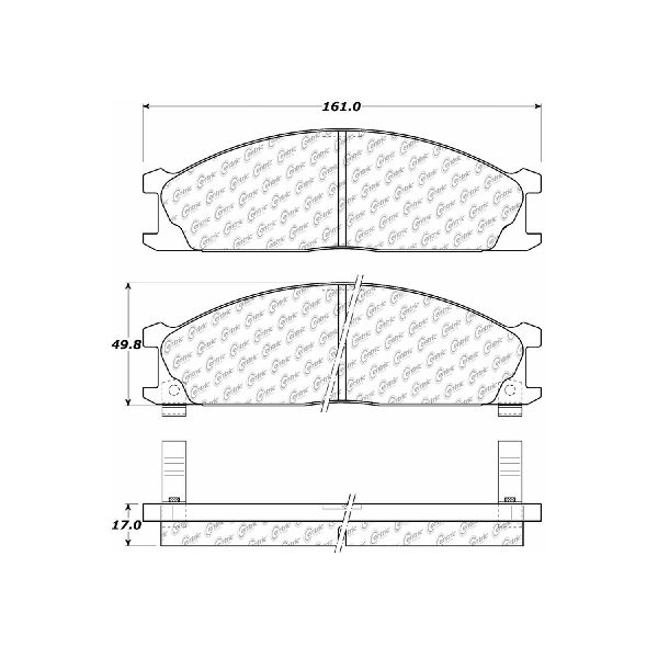 Disc Brake Pad Set - Front for 1998-2004 Nissan Frontier (Centric 301.03330)