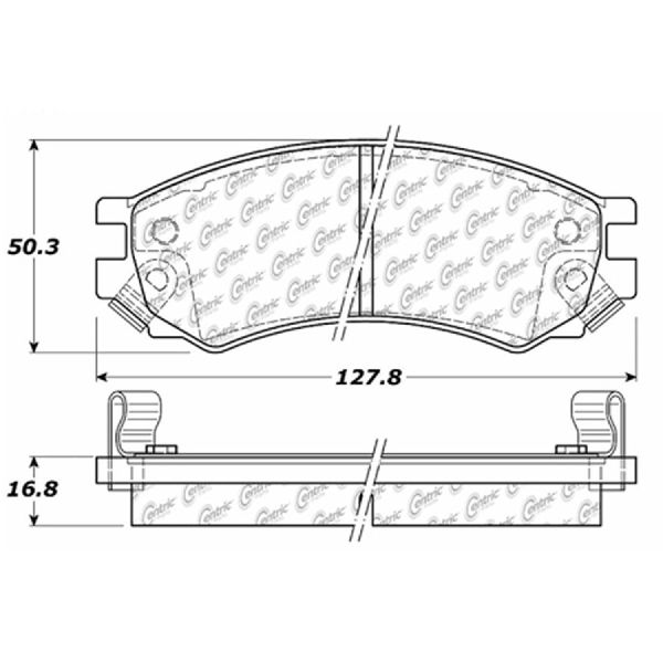 Disc Brake Pad Set - Front for 1991-2002 Saturn SL2 (Centric 103.05070)