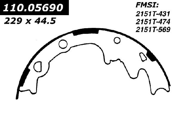 Drum Brake Shoe - Rear for 1983-1986 Ford LTD (Centric 112.05690)