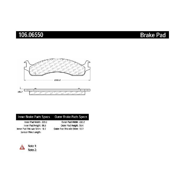 Disc Brake Pad Set - Front for 2007 Ford E-150 Econoline (Centric 106.06550)