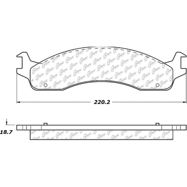 Centric Disc Brake Pad Set  Front 