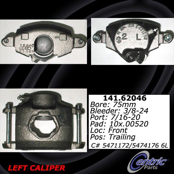 Disc Brake Caliper - Front Left for 1971-1978 Chevrolet C10 Suburban (Centric 141.62046)