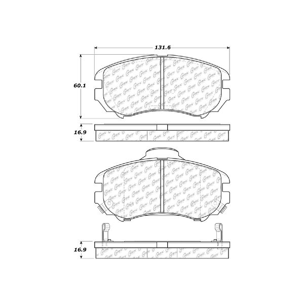Disc Brake Pad Set - Front for 2002-2010 Kia Optima (Centric 103.09240)
