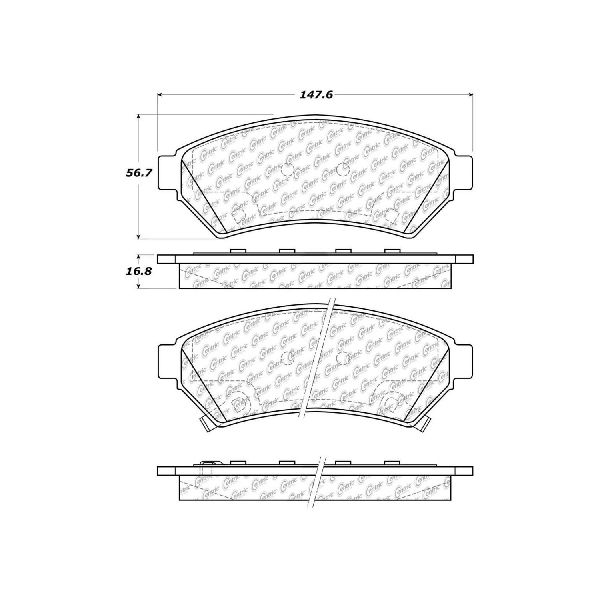 Disc Brake Pad Set - Front for 2005-2007 Saturn Relay (Centric 103.10750)